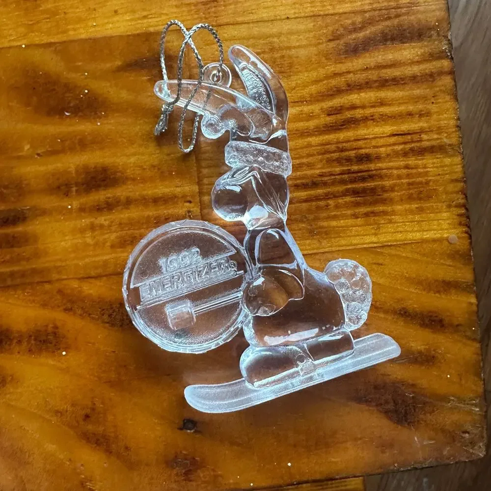 Vintage 1992 Energizer Battery Bunny Skiing Collectible Christmas Tree Ornament